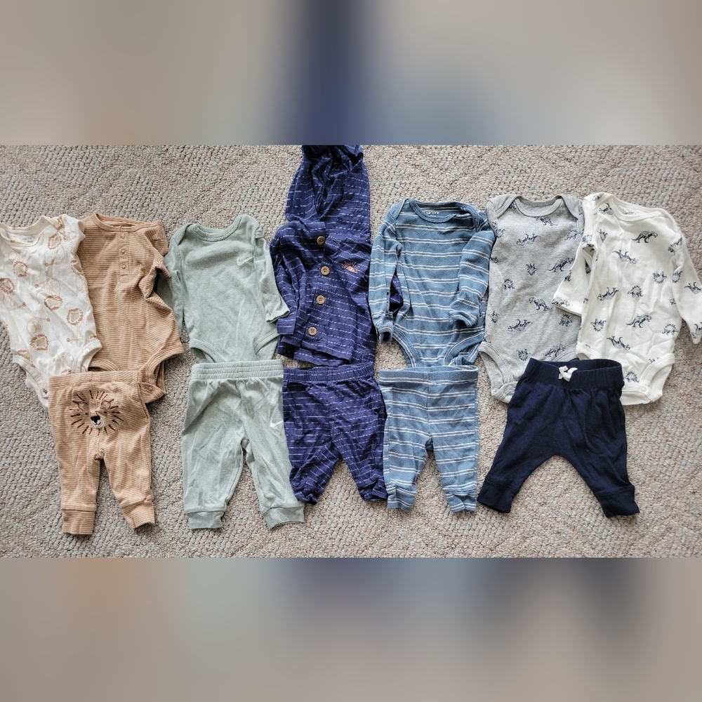 3 months Boys matching sets Onesies - Nike, Carters